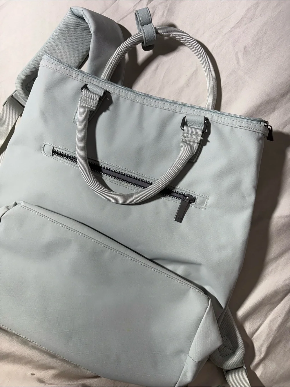 Pastel Light Blue Women's Convertible Backpack Tote